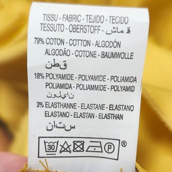 La Fee Atelier Women's Mustard Yellow Sleeveless Dress W/V-Neck Size 5.5 - Picture 4 of 4